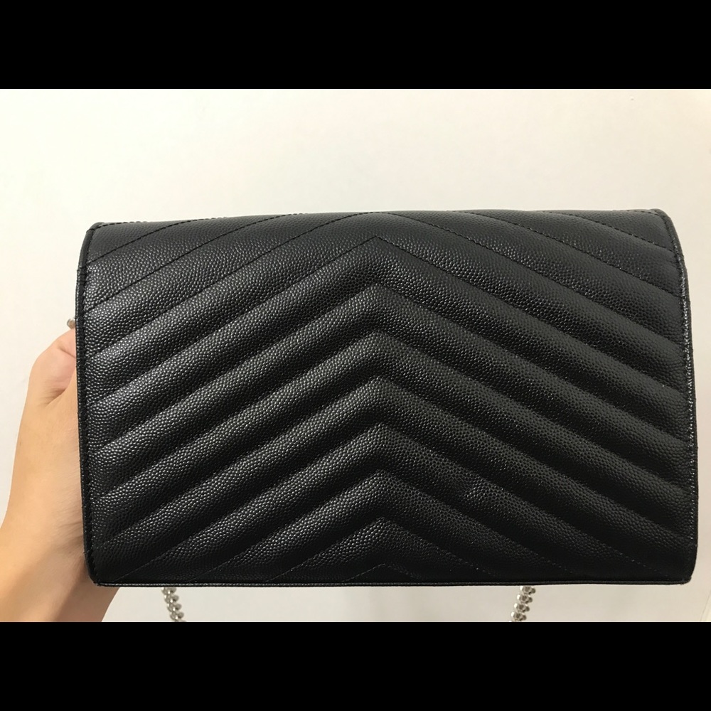 *SOLD* Large Monogram Quilted Leather Wallet Chain - Picture 7 of 8